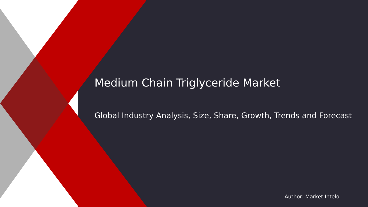 Medium-Chain Triglyceride Market Research Report 2033